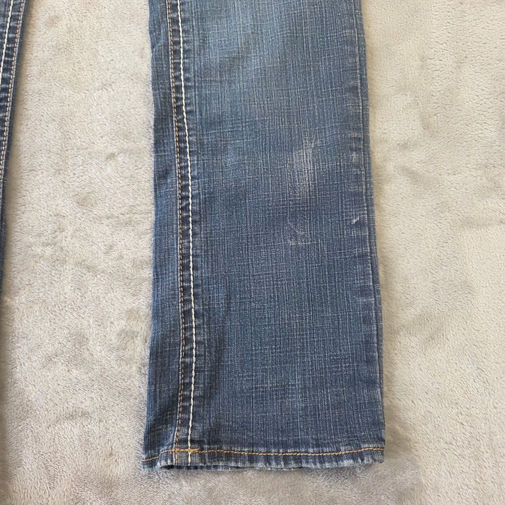 Hydraulic Womens Slim Leg Jeans Medium Wash Contrast Stitch Low Rise Size 11/12 - Picture 5 of 9